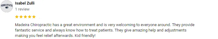 Chiropractic Hershey PA Isabel Zulli Screenshot Testimonial Chiropractic Hershey PA Isabel Zulli Screenshot Testimonial