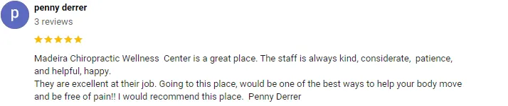 Chiropractic Hershey PA Penny Derrer Screenshot Testimonial Chiropractic Hershey PA Penny Derrer Screenshot Testimonial